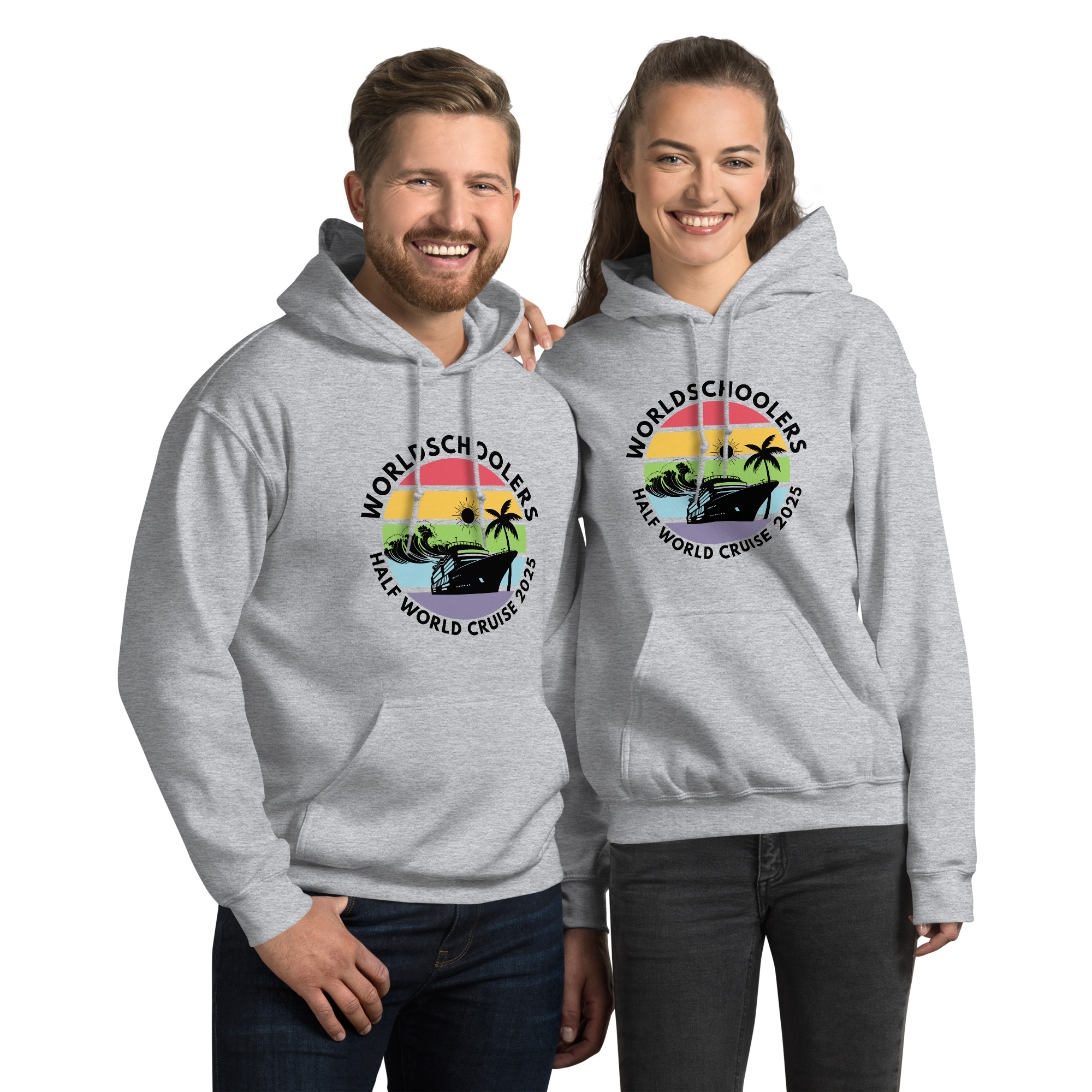 Unisex Hoodie | Black Font | Half World Cruise 2025
