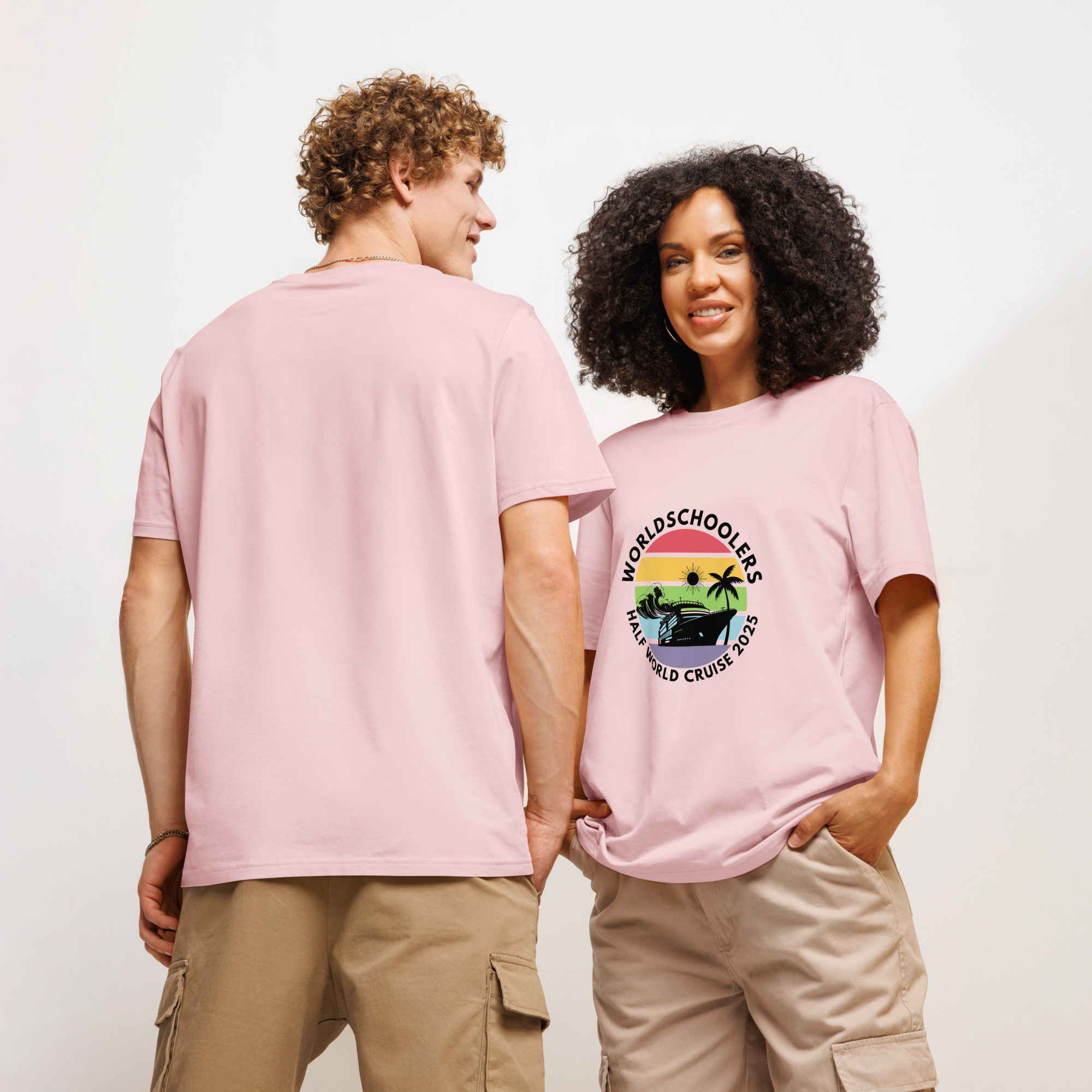Unisex Organic T-Shirt | Black Font | Half World Cruise 2025