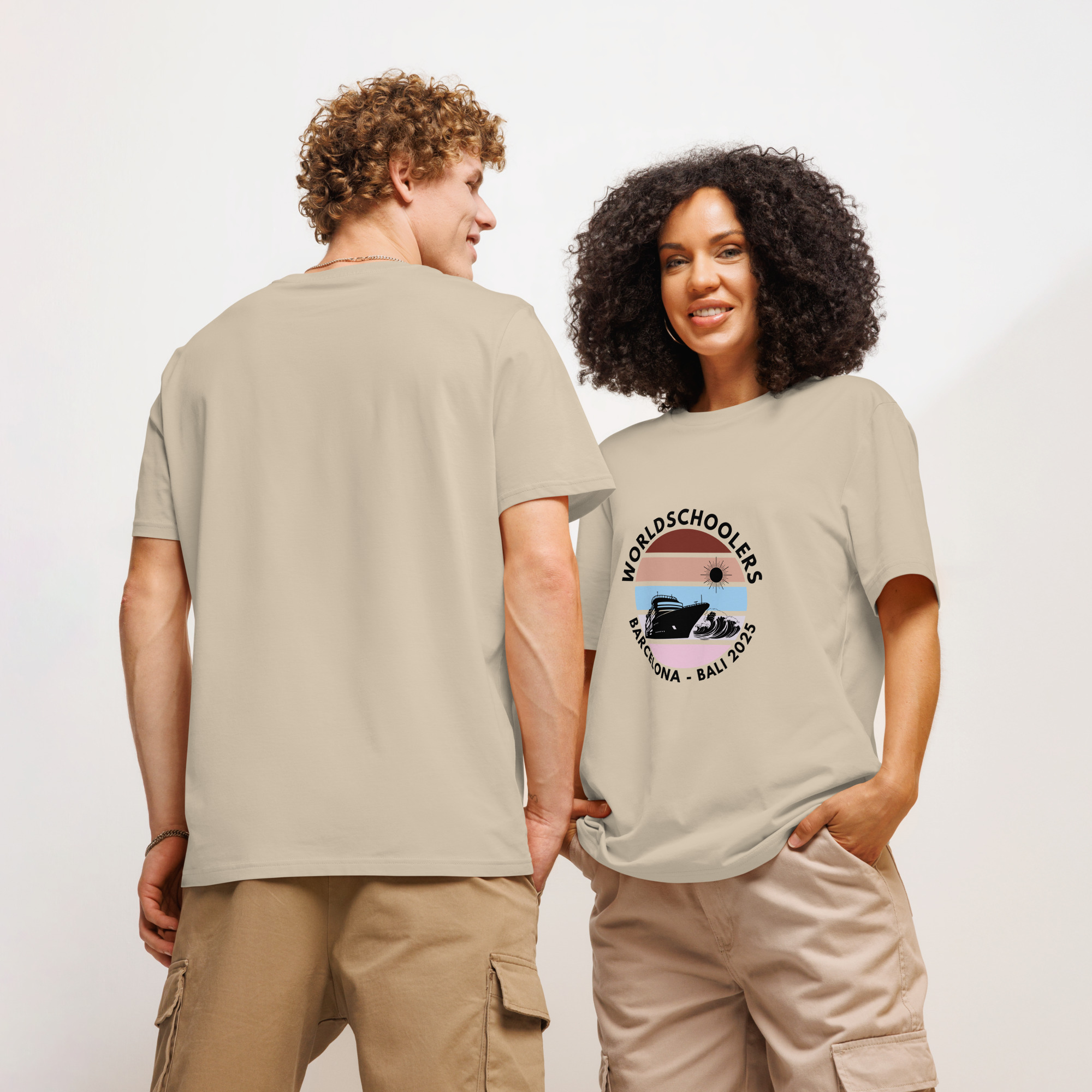 Unisex Organic T-Shirt | Black Font | Barcelona - Bali 2025