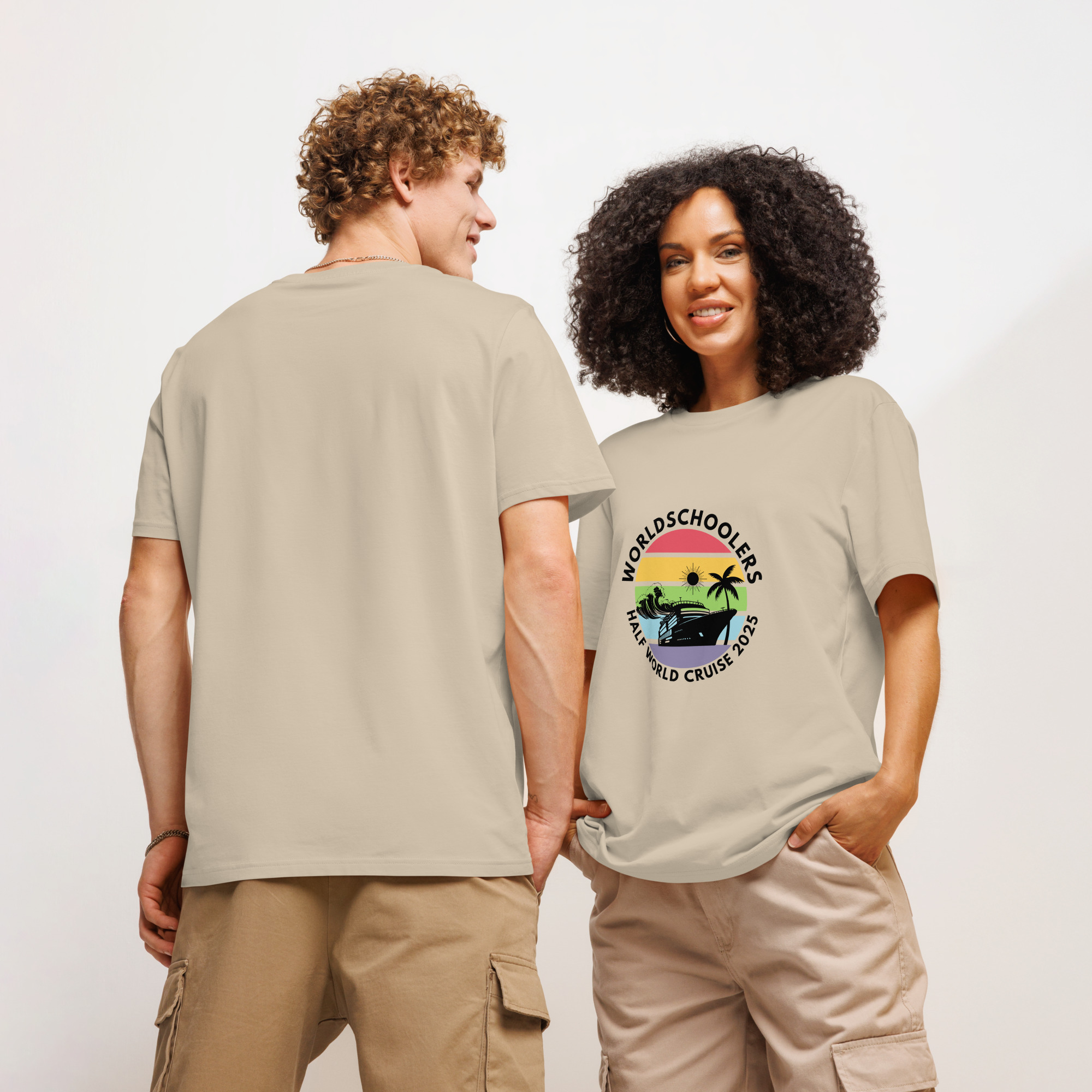 Unisex Organic T-Shirt | Black Font | Half World Cruise 2025