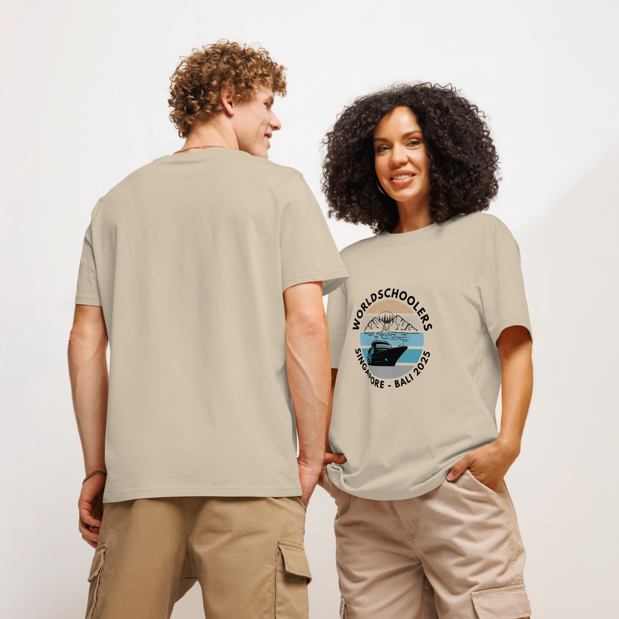 Unisex Organic T-Shirt | Black Font | Singapore - Bali 2025