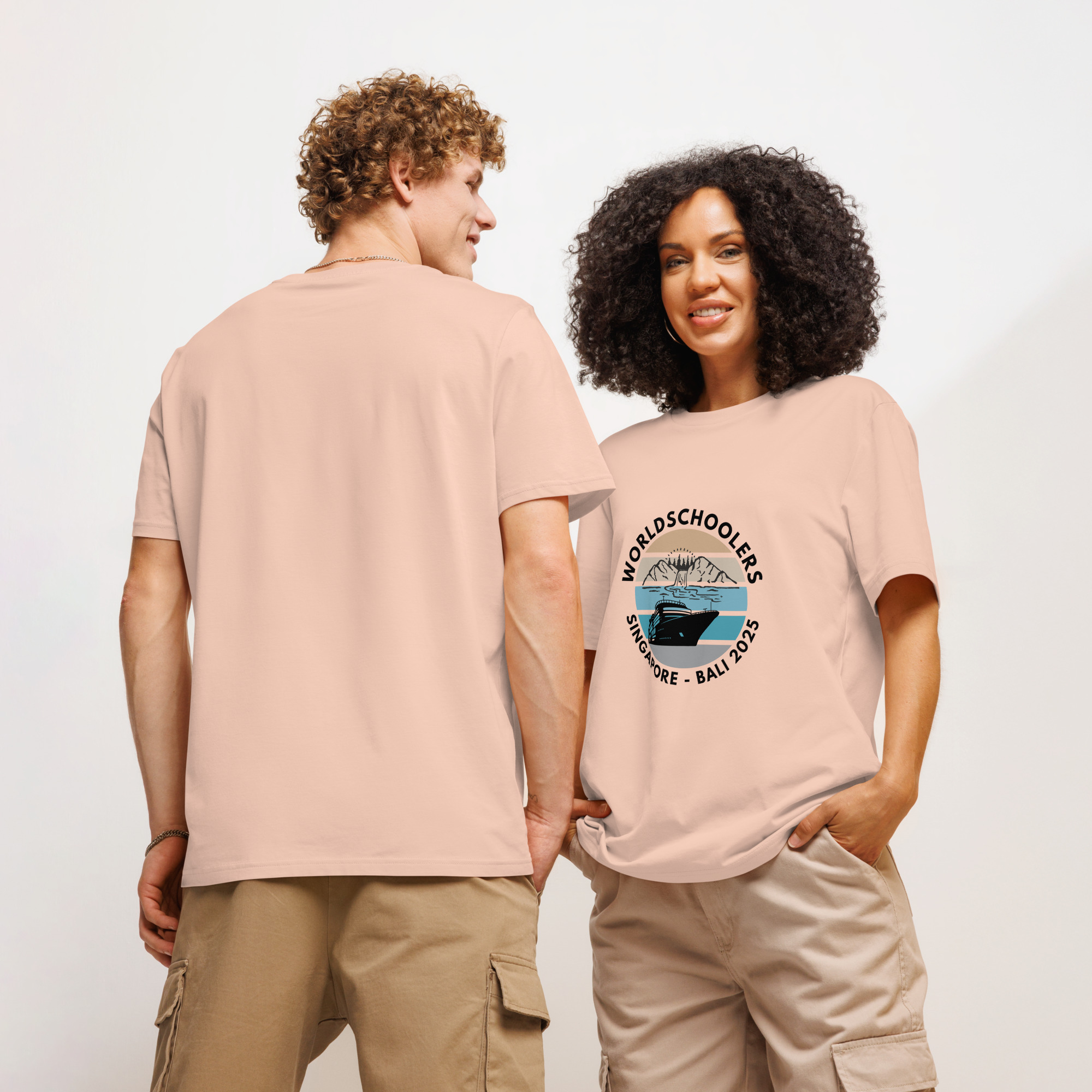 Unisex Organic T-Shirt | Black Font | Singapore - Bali 2025