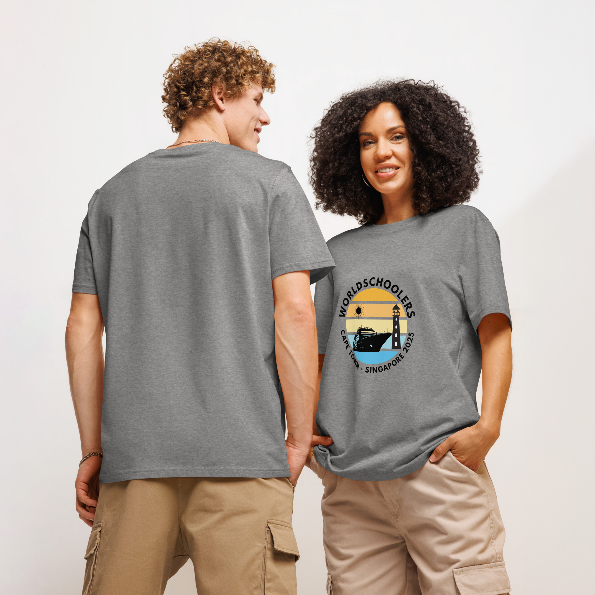 Unisex Organic T-Shirt | Black Font | Cape Town - Singapore 2025