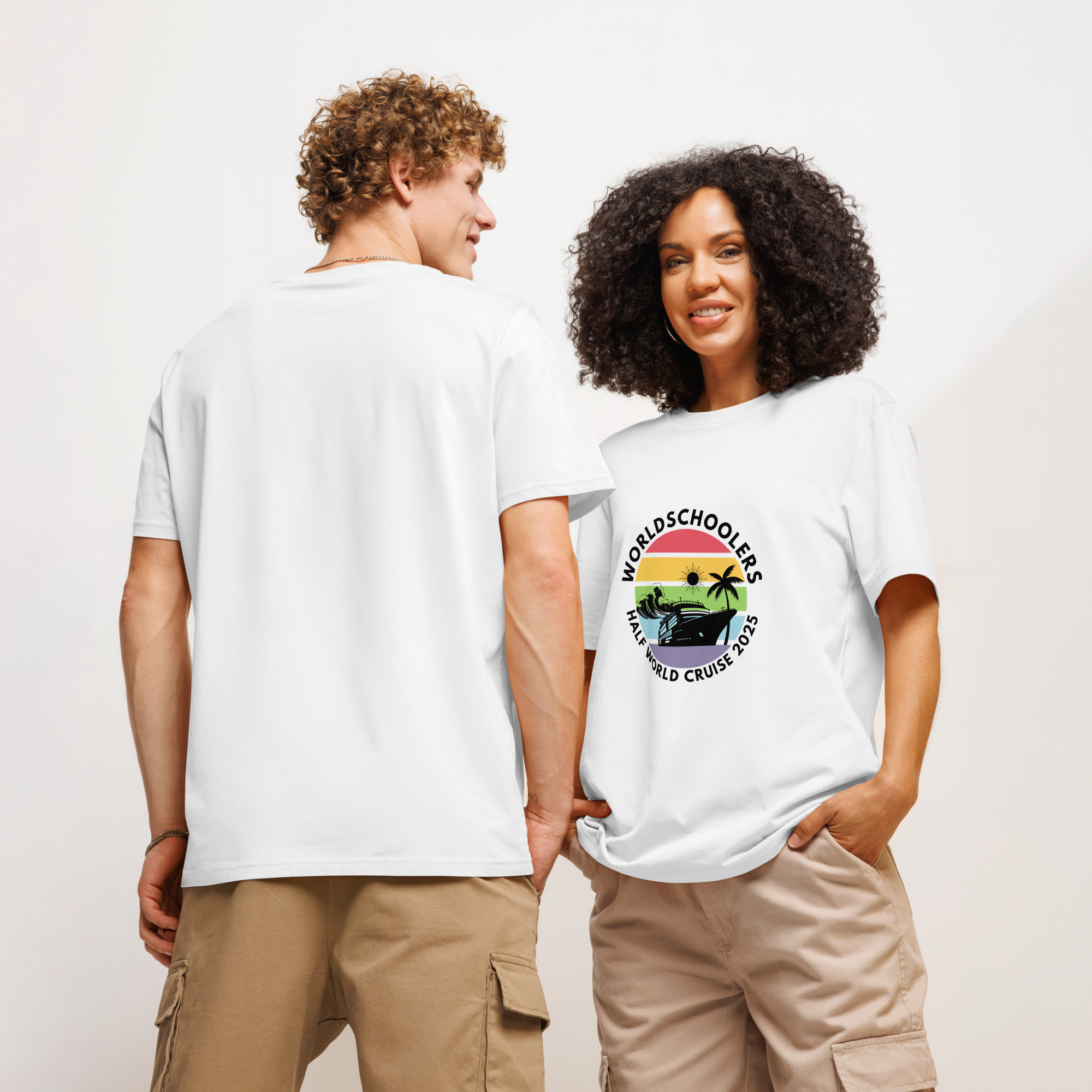 Unisex Organic T-Shirt | Black Font | Half World Cruise 2025