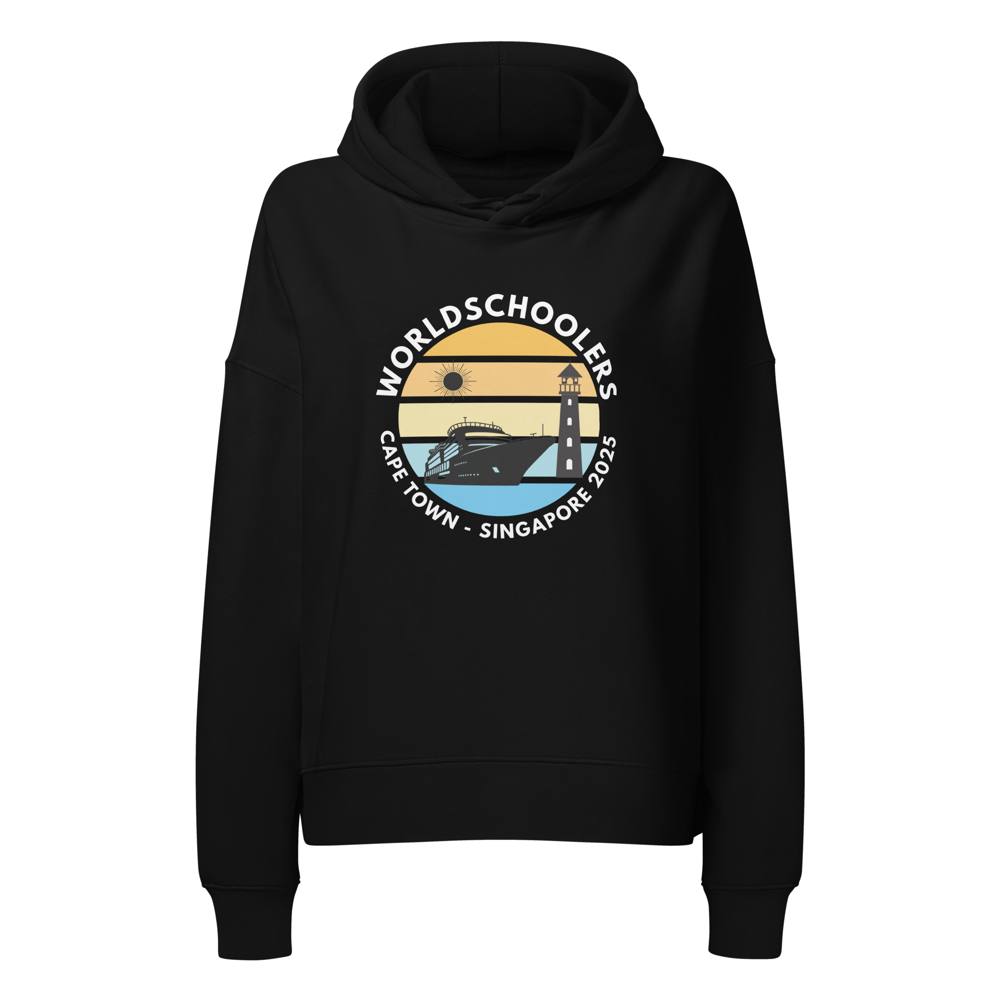 Women’s Organic Hoodie | White Font | Cape Town - Singapore 2025