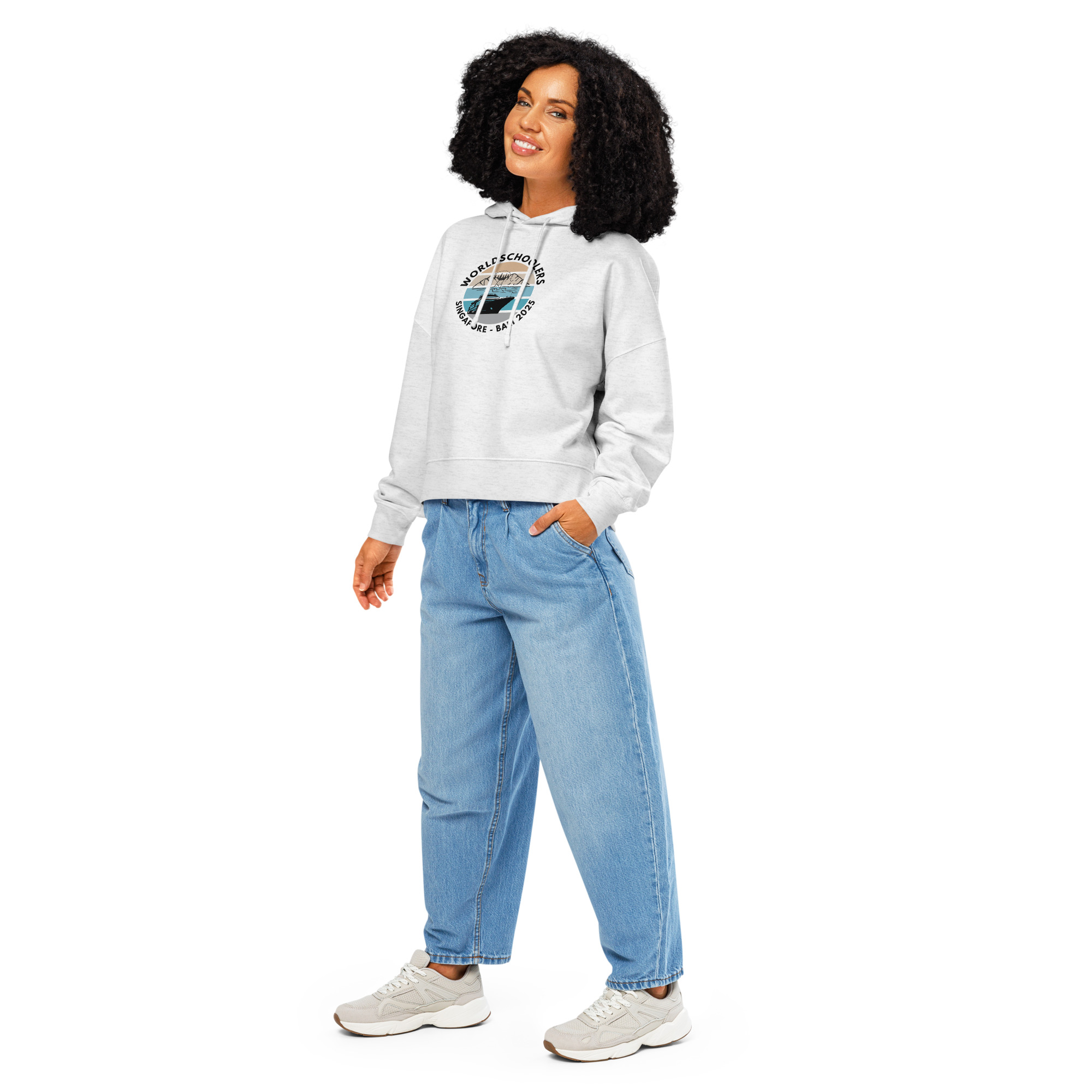 Women’s Organic Hoodie | Black Font | Singapore - Bali 2025