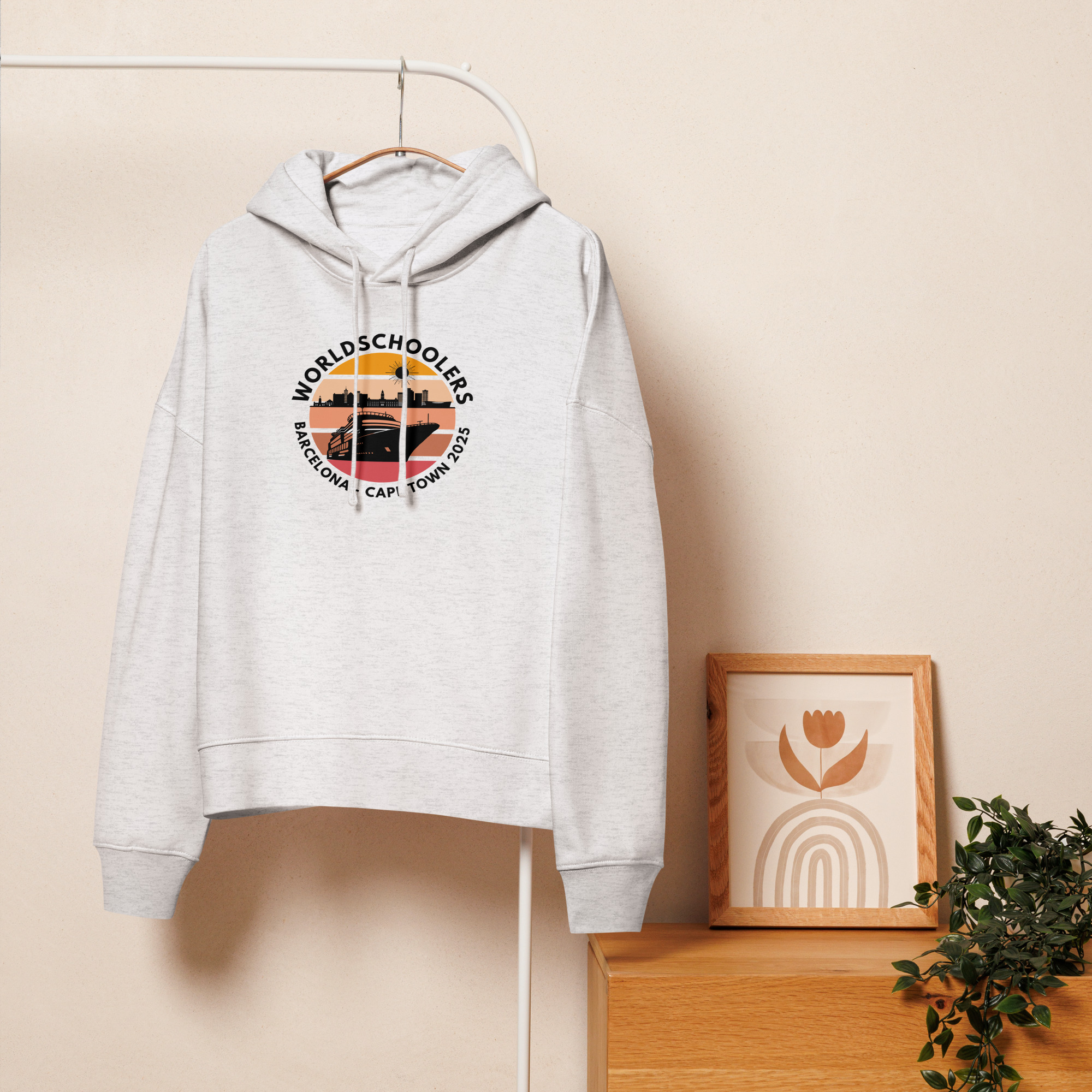 Women’s Organic Hoodie | Black Font | Barcelona - Cape Town 2025