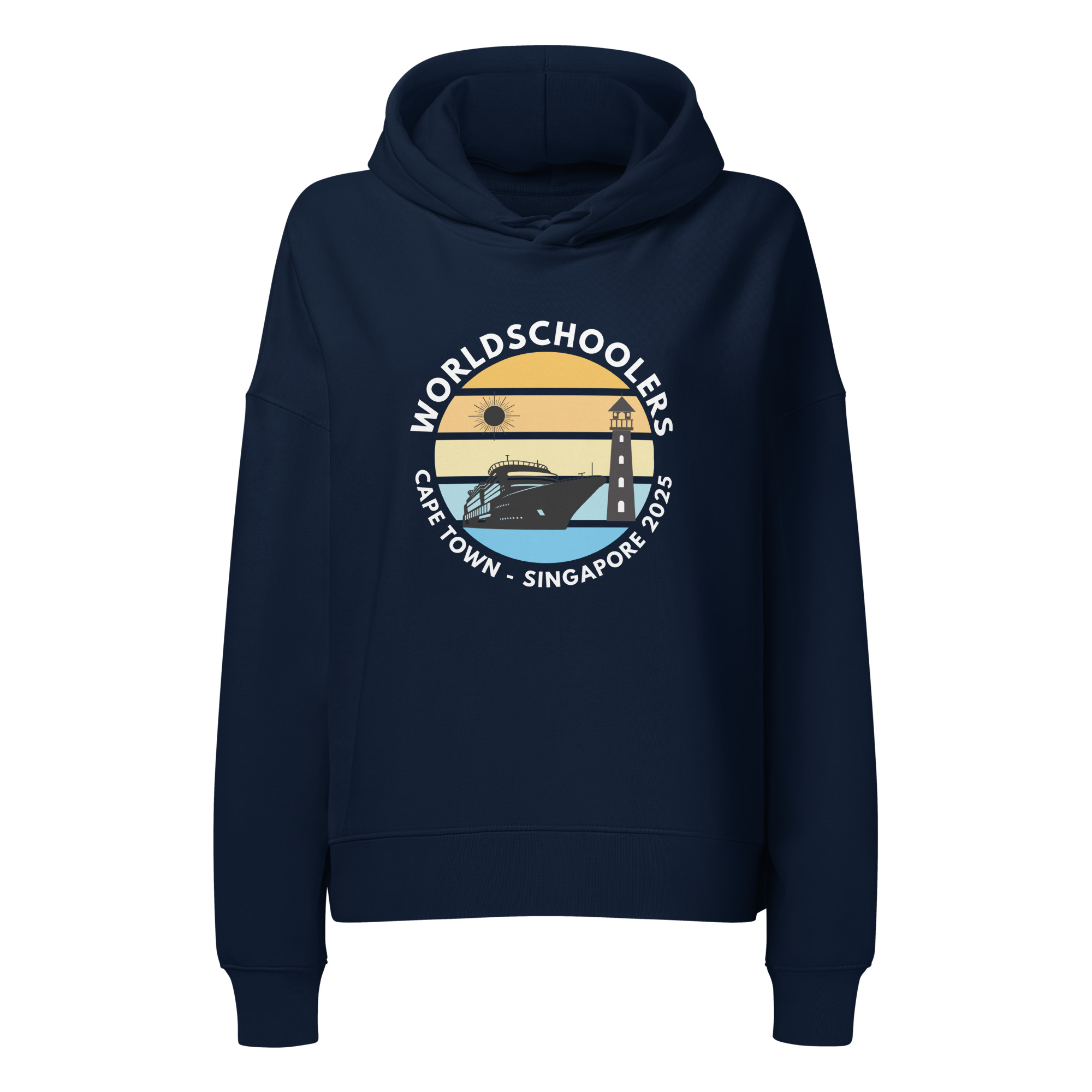 Women’s Organic Hoodie | White Font | Cape Town - Singapore 2025