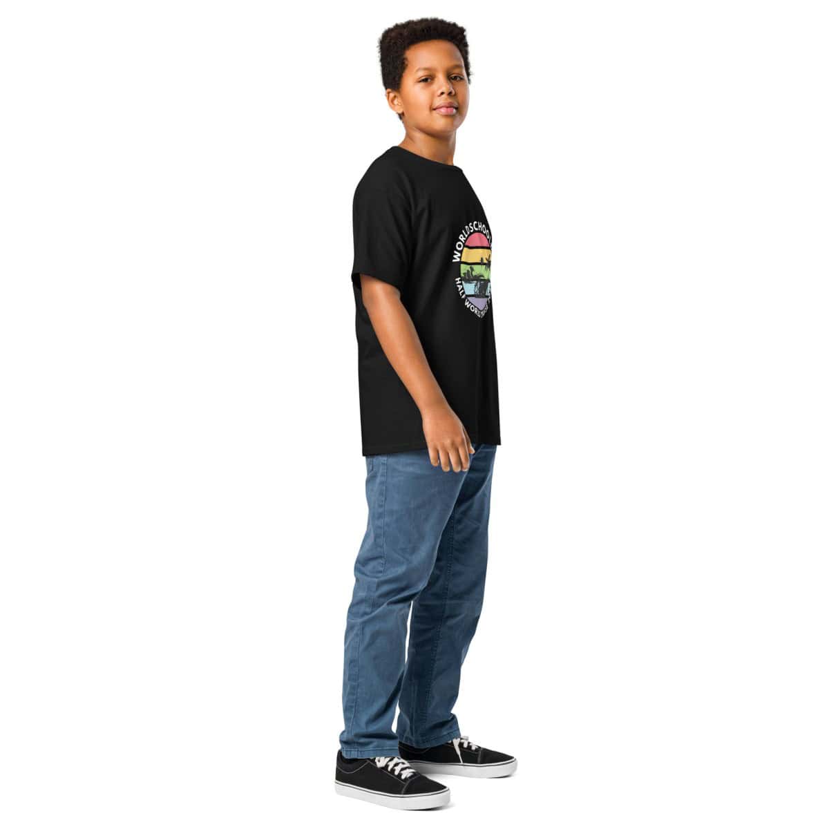 Youth Classic Tee | White Font | Half World Cruise 2025