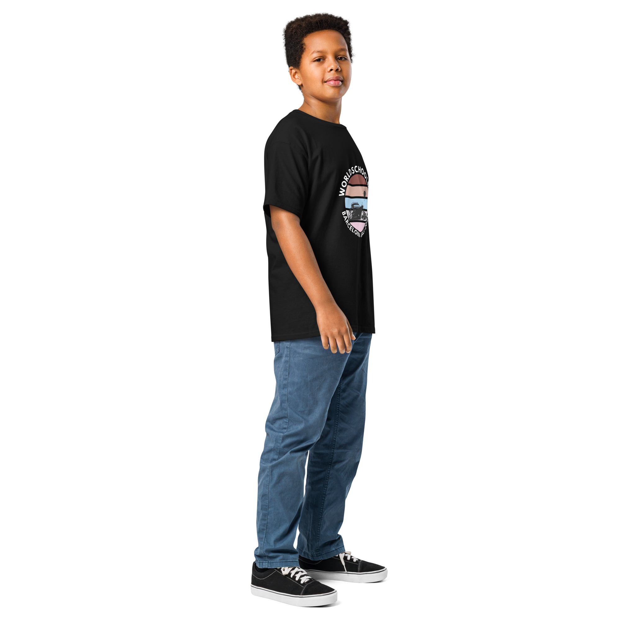 Youth Classic Tee | White Font | Barcelona - Bali 2025