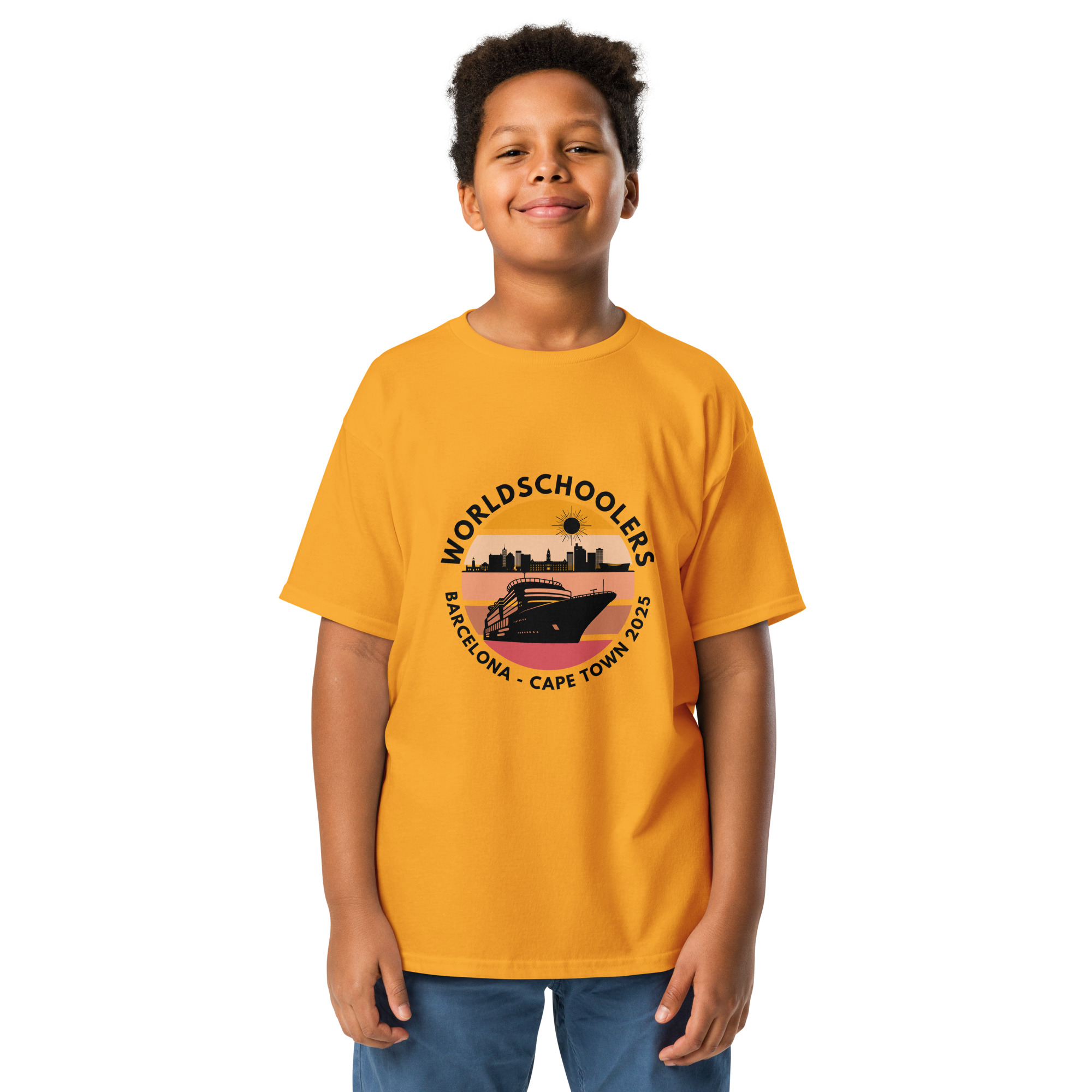 Youth Classic Tee | Black Font | Barcelona - Cape Town 2025