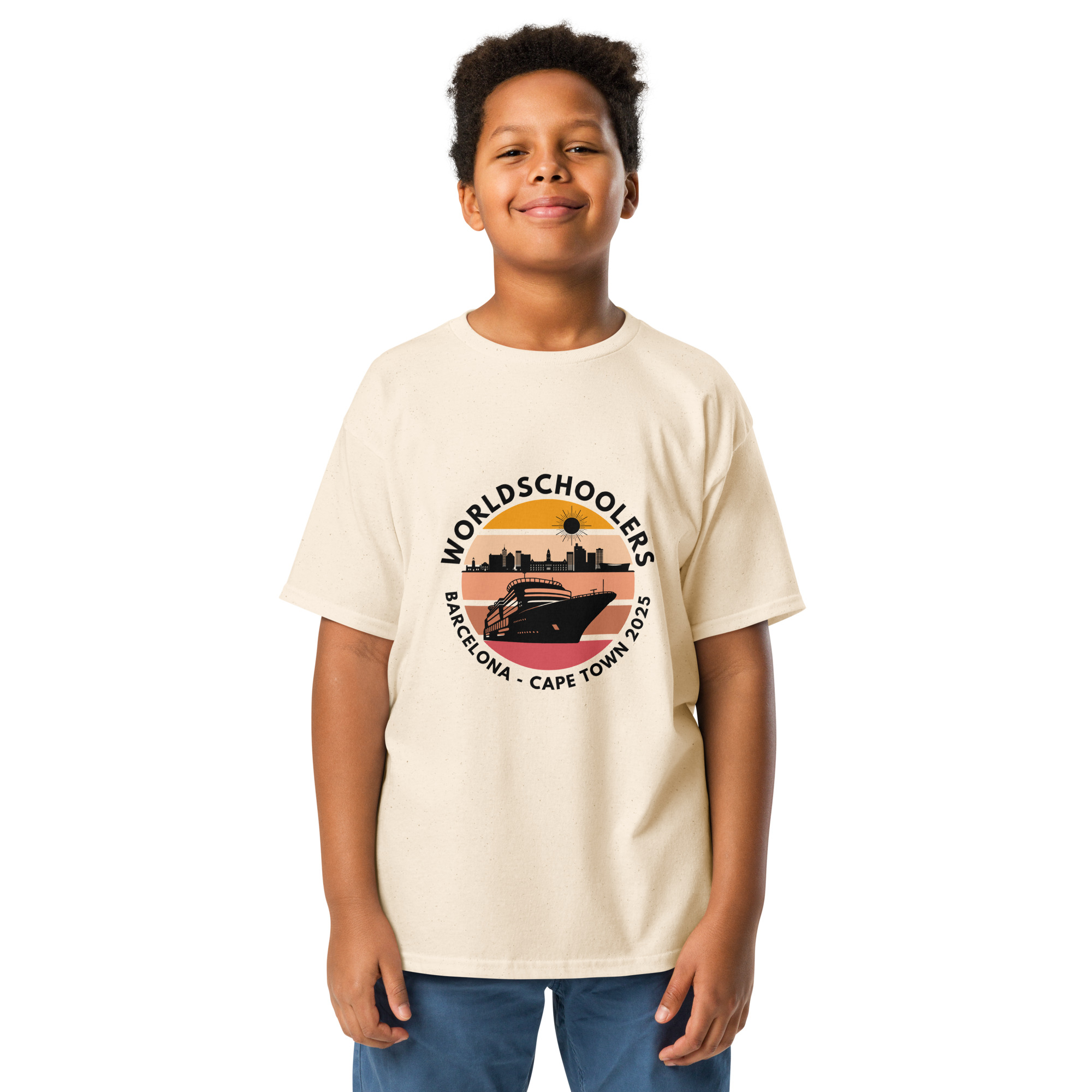 Youth Classic Tee | Black Font | Barcelona - Cape Town 2025