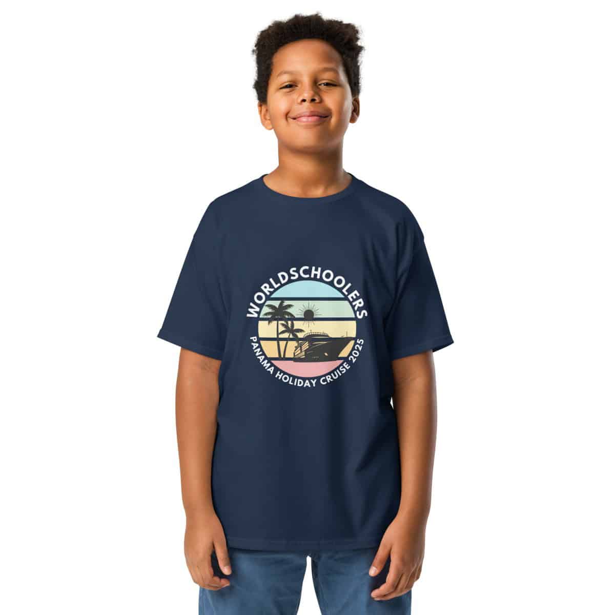 Youth Classic Tee | White Font | Panama Holiday Cruise 2025