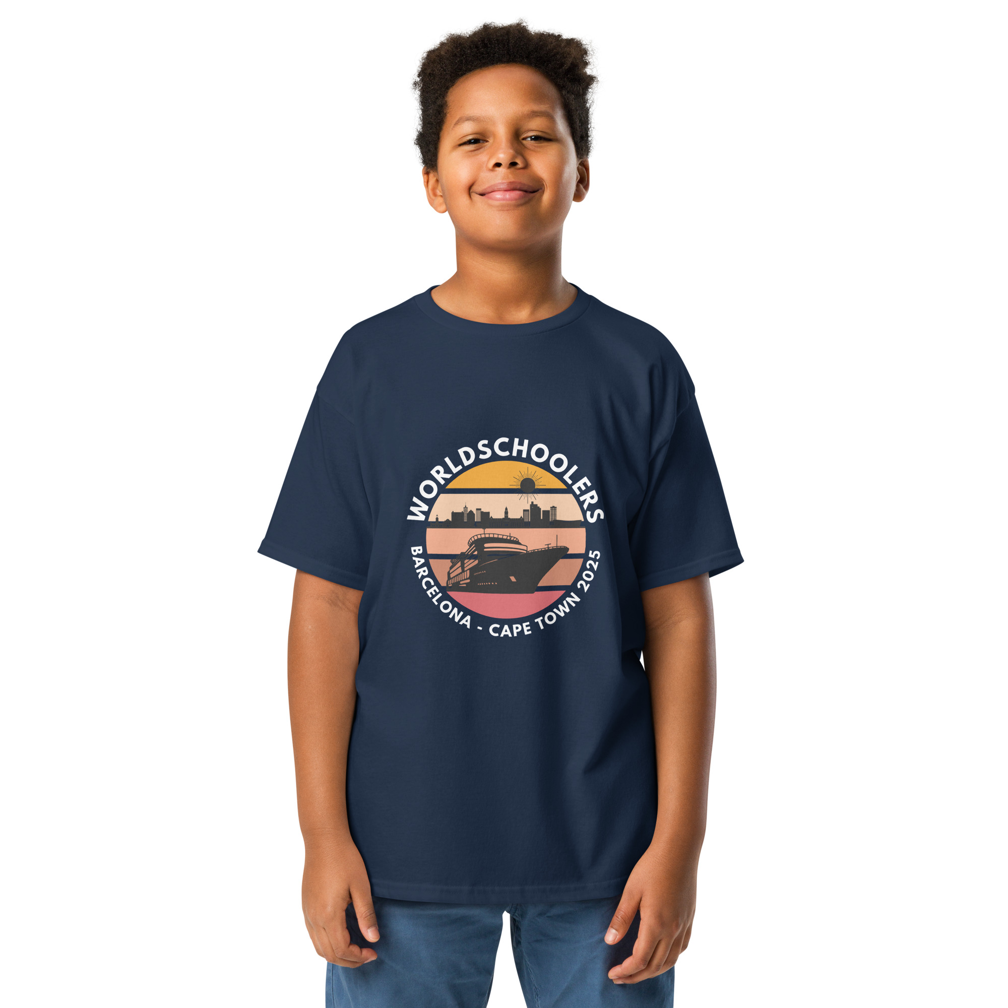 Youth Classic Tee | White Font | Barcelona - Cape Town 2025