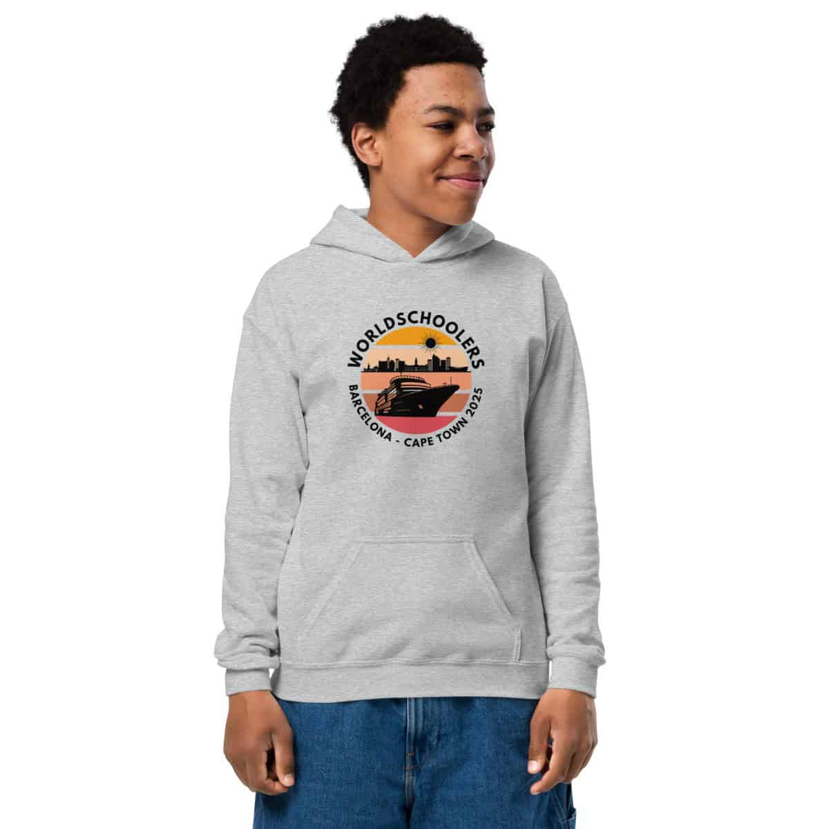 Youth Heavy Blend Hoodie | Black Font | Barcelona - Cape Town 2025