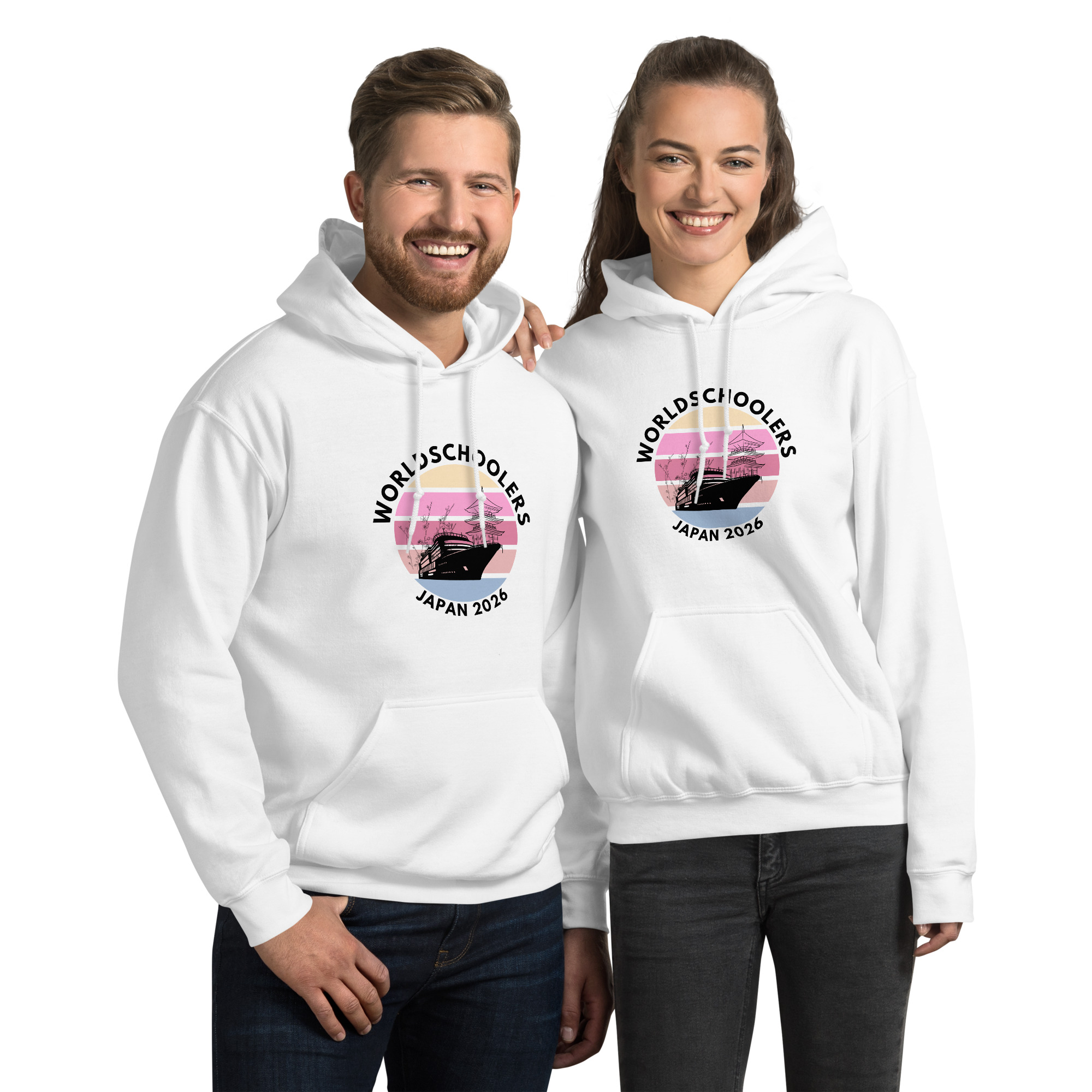 Unisex hoodie featuring Melody Lane graphic design inspired by Japan 2026, perfect for fans of graphic tees and travel enthusiasts.
