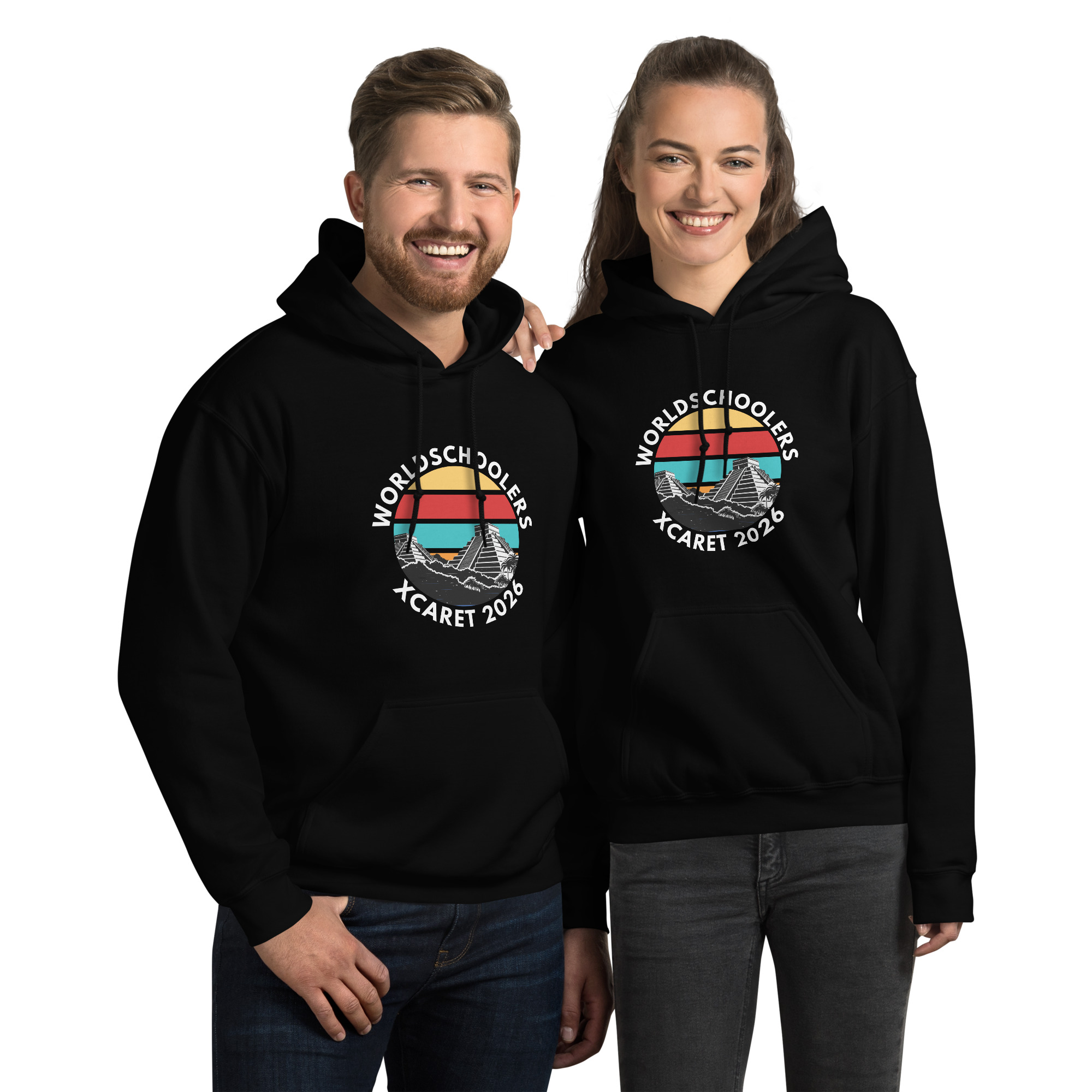 Unisex hoodie featuring Xcaret 2026 design, perfect for travel enthusiasts and fans of Xcaret Mexico. Comfortable, stylish, and ideal for casual wear or souvenirs from the Xcaret destination.
