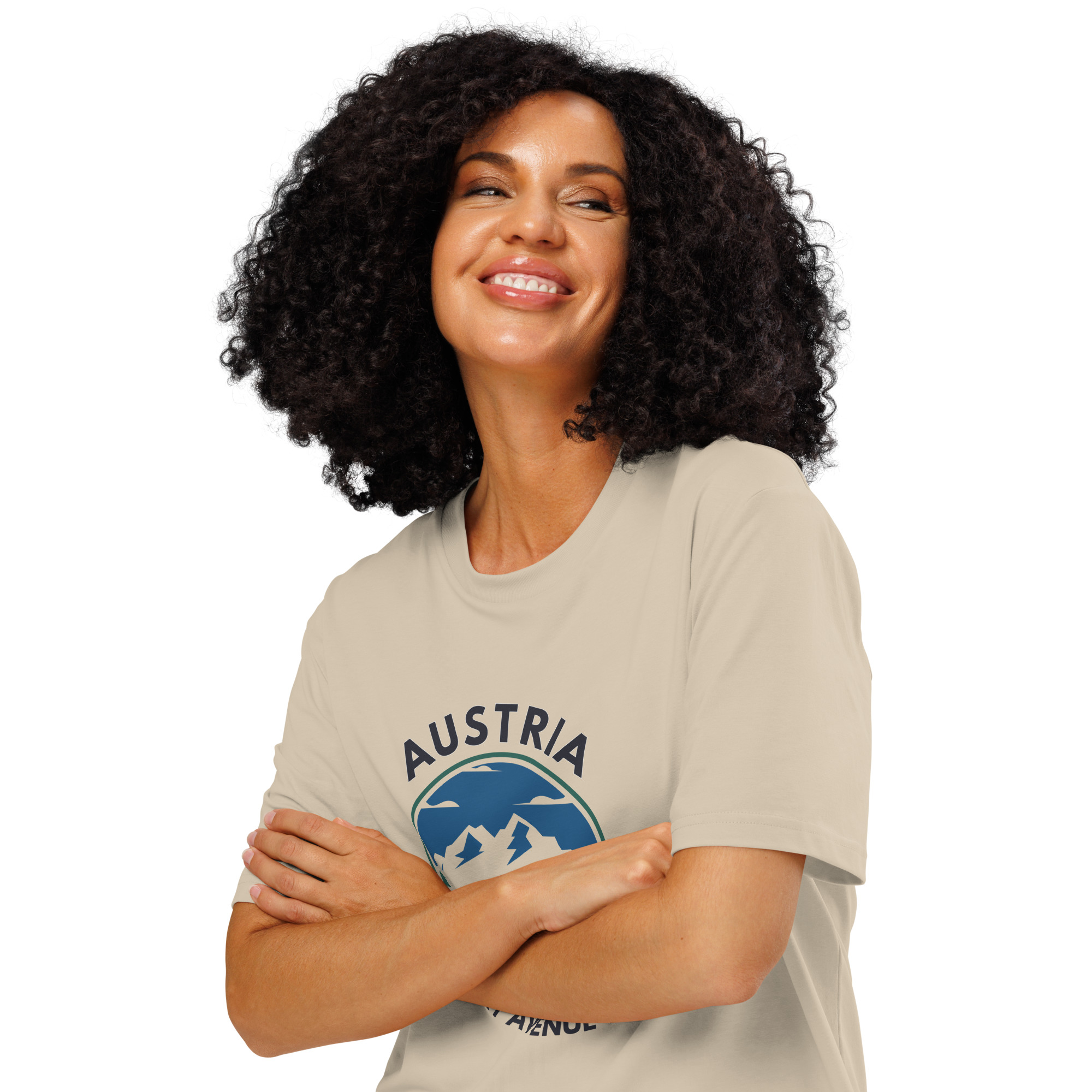 Austria 2026 | Blue mountain logo | Unisex organic t-shirt