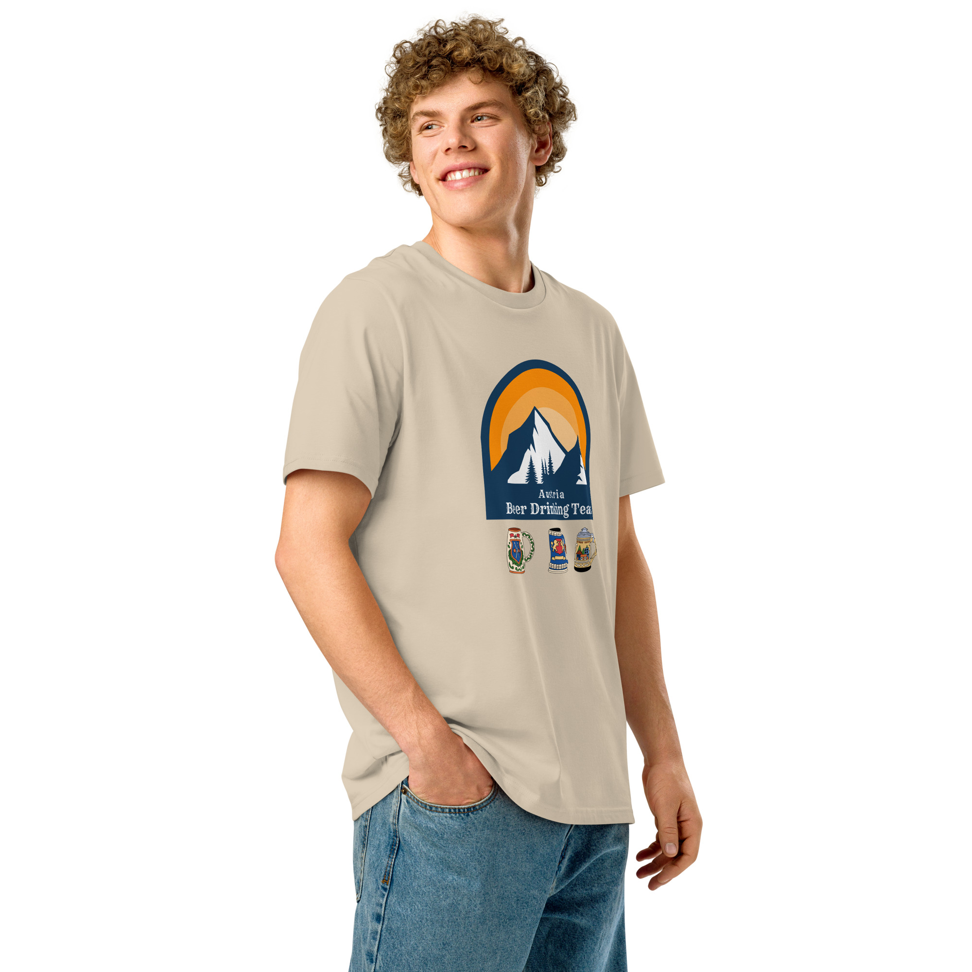 Austria 2026 | Beer drinking team | Unisex organic t-shirt