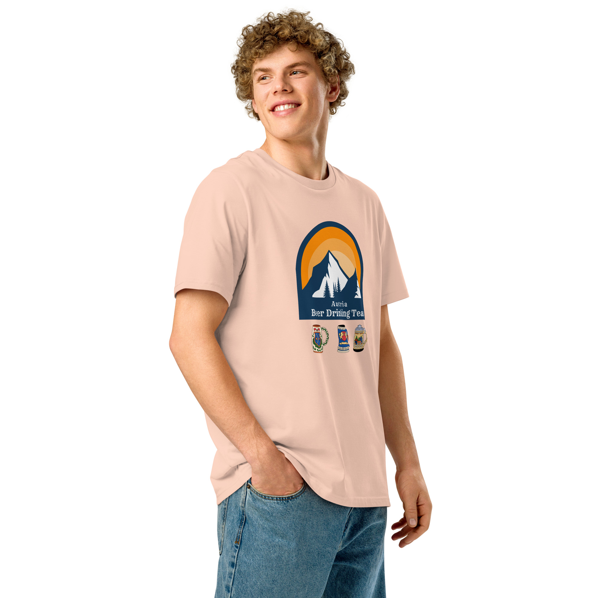 Austria 2026 | Beer drinking team | Unisex organic t-shirt