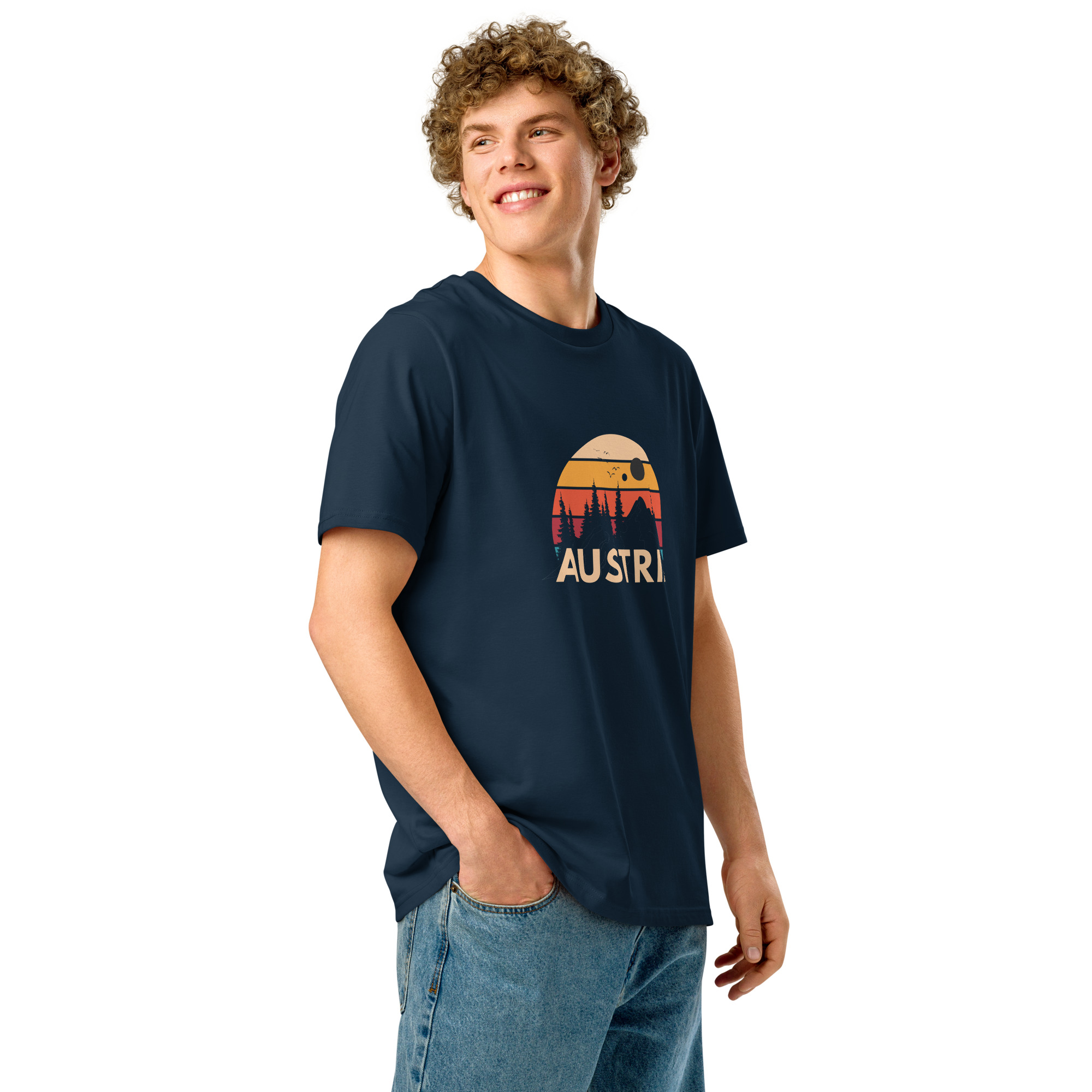 Austria 2026 | Forest and birds logo | Unisex organic t-shirt