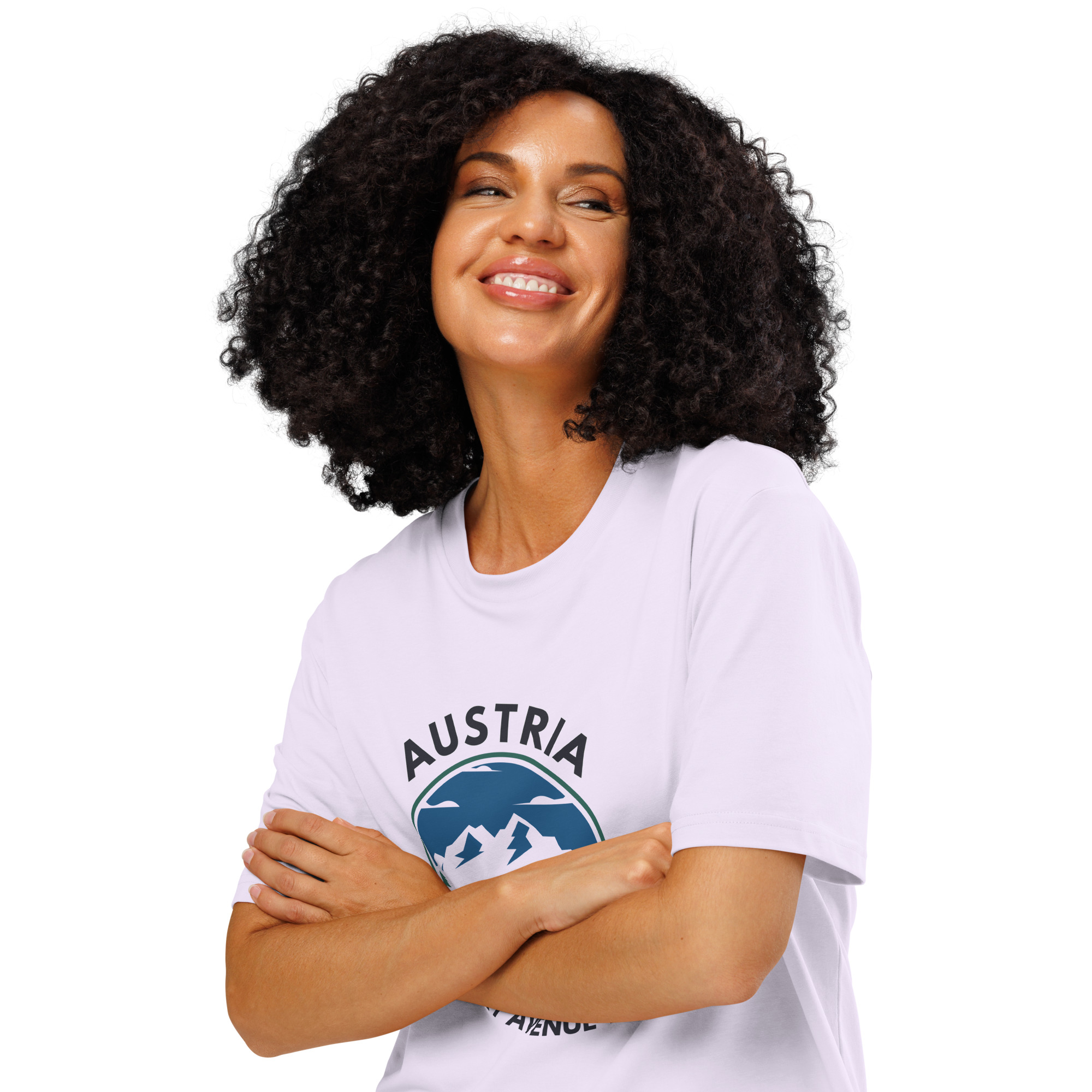 Austria 2026 | Blue mountain logo | Unisex organic t-shirt