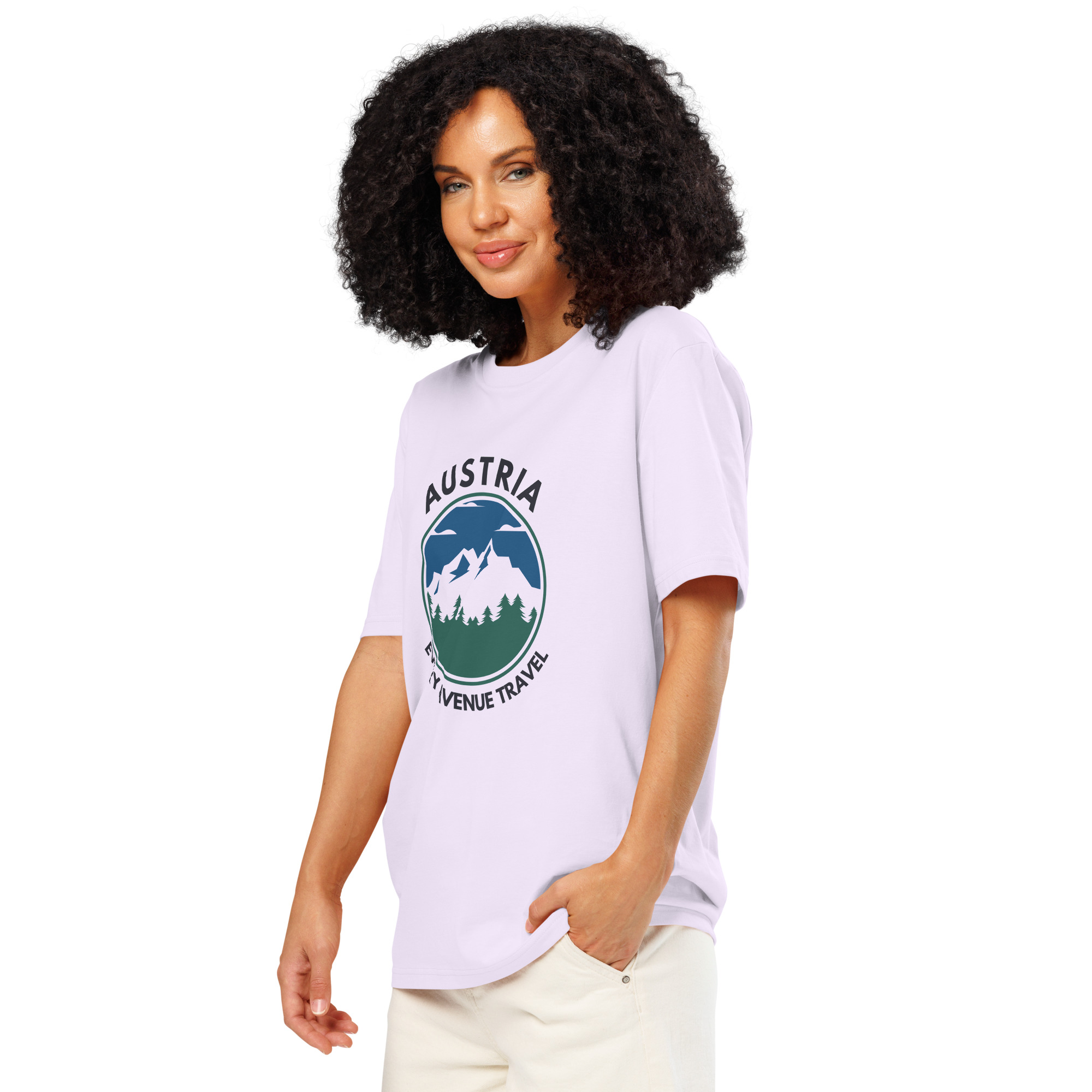 Austria 2026 | Blue mountain logo | Unisex organic t-shirt