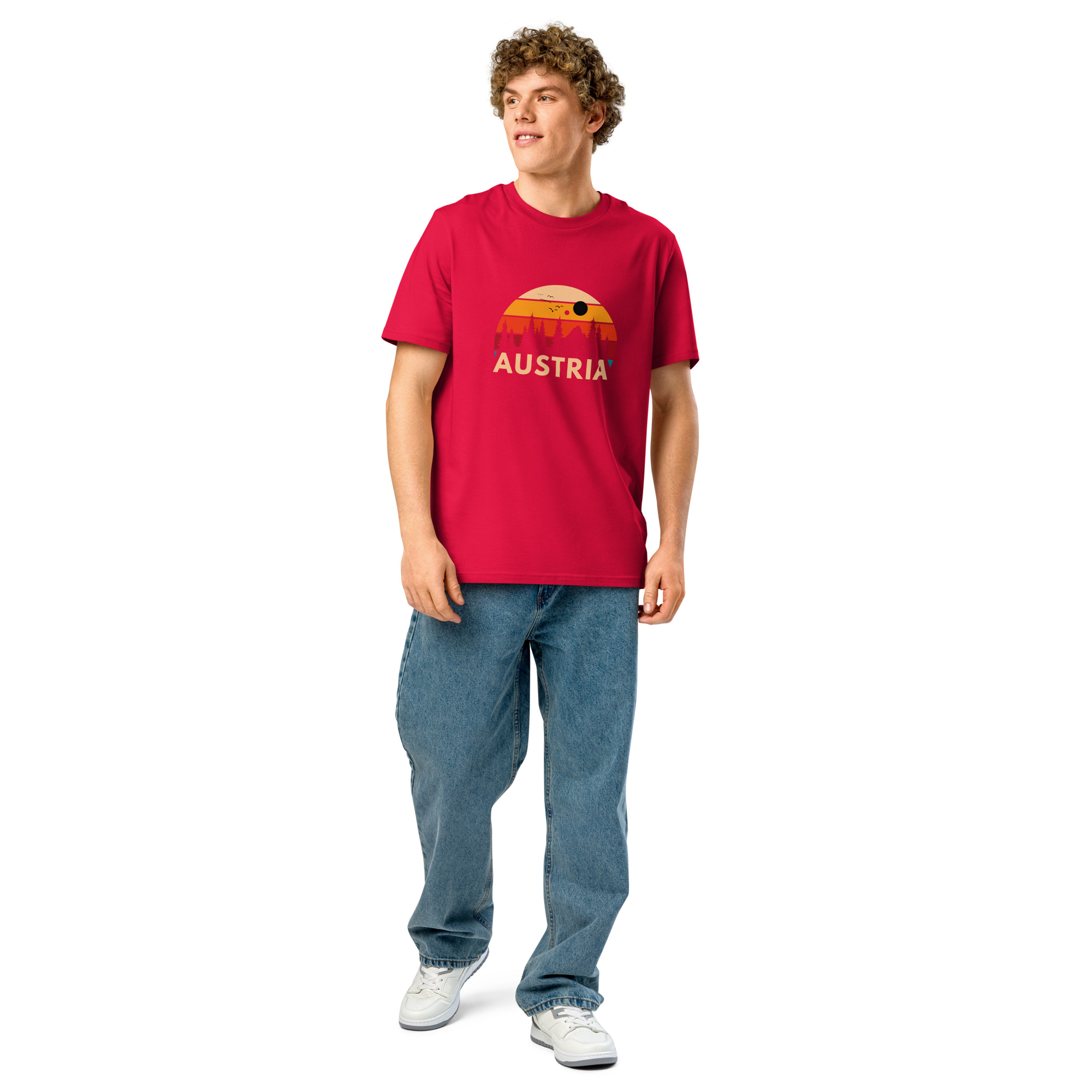 Austria 2026 | Forest and birds logo | Unisex organic t-shirt