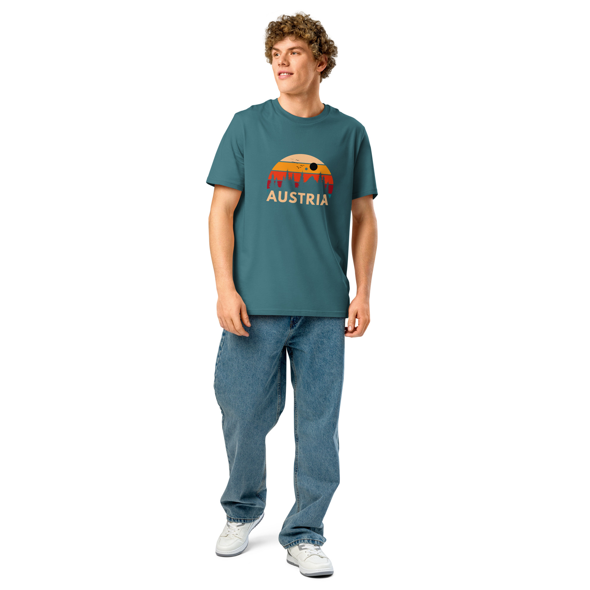 Austria 2026 | Forest and birds logo | Unisex organic t-shirt