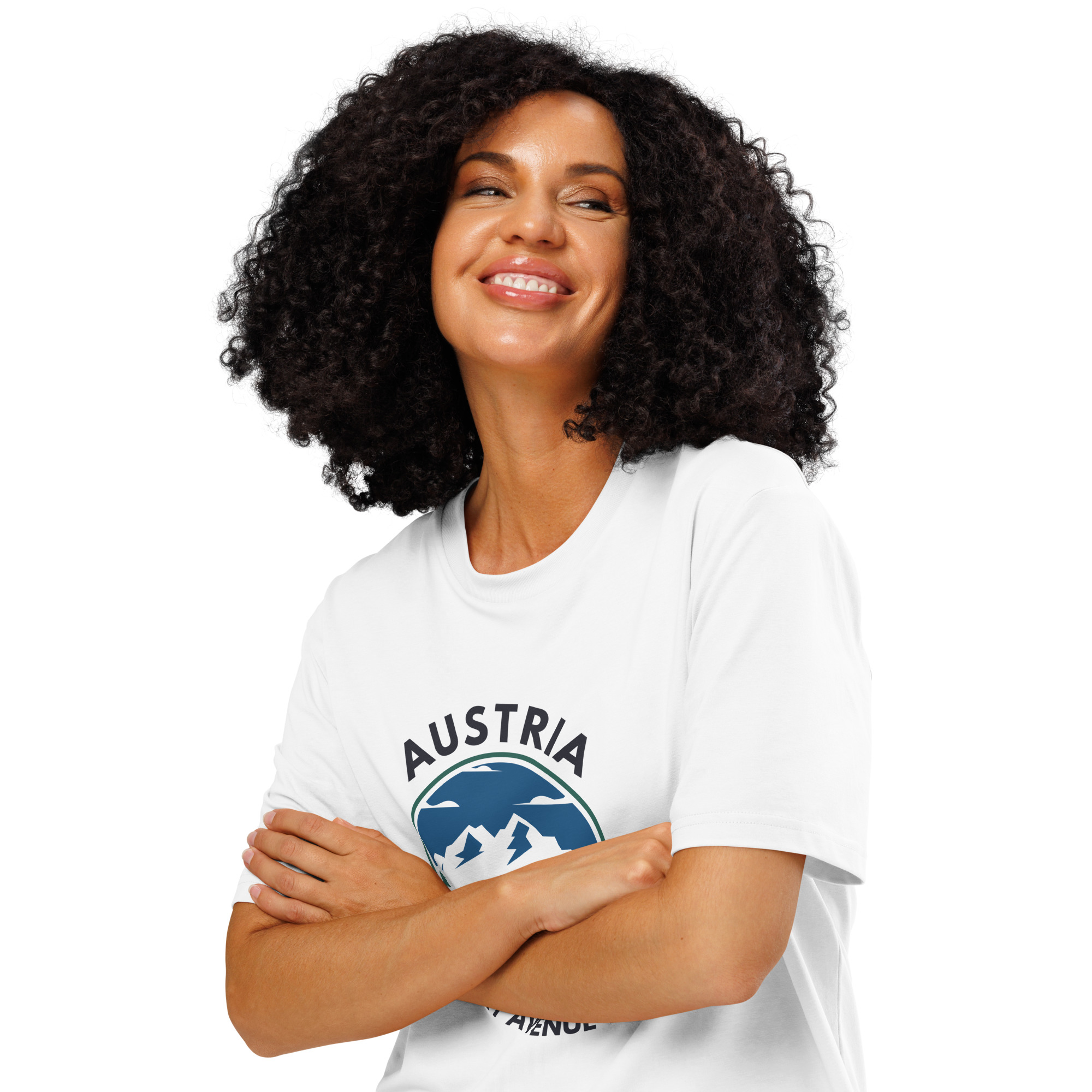 Austria 2026 | Blue mountain logo | Unisex organic t-shirt