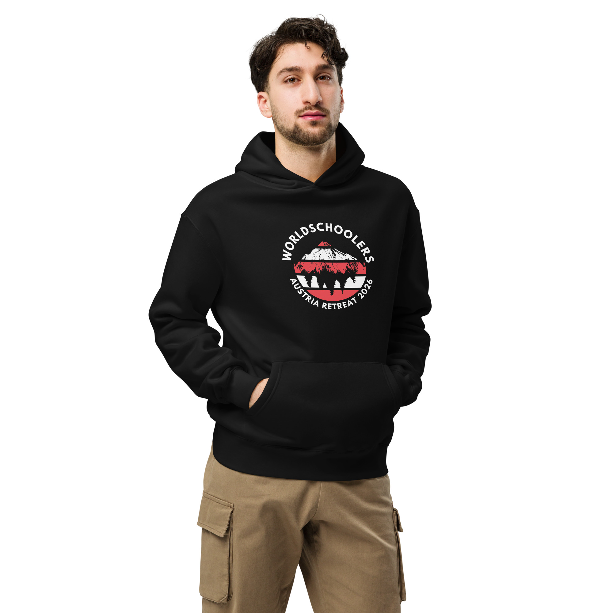Austria 2026 | Official Red logo | Unisex organic hoodie