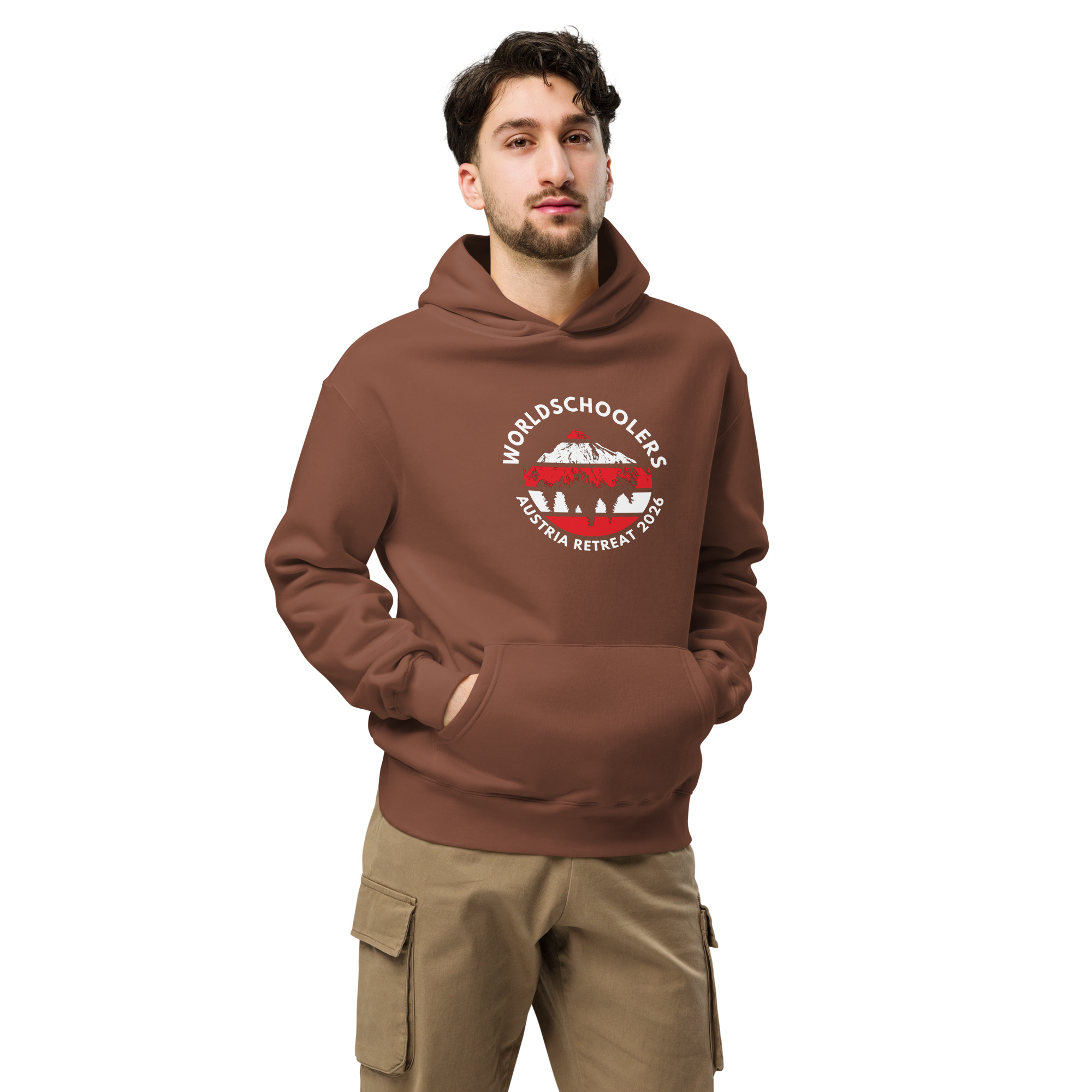Austria 2026 | Official Red logo | Unisex organic hoodie