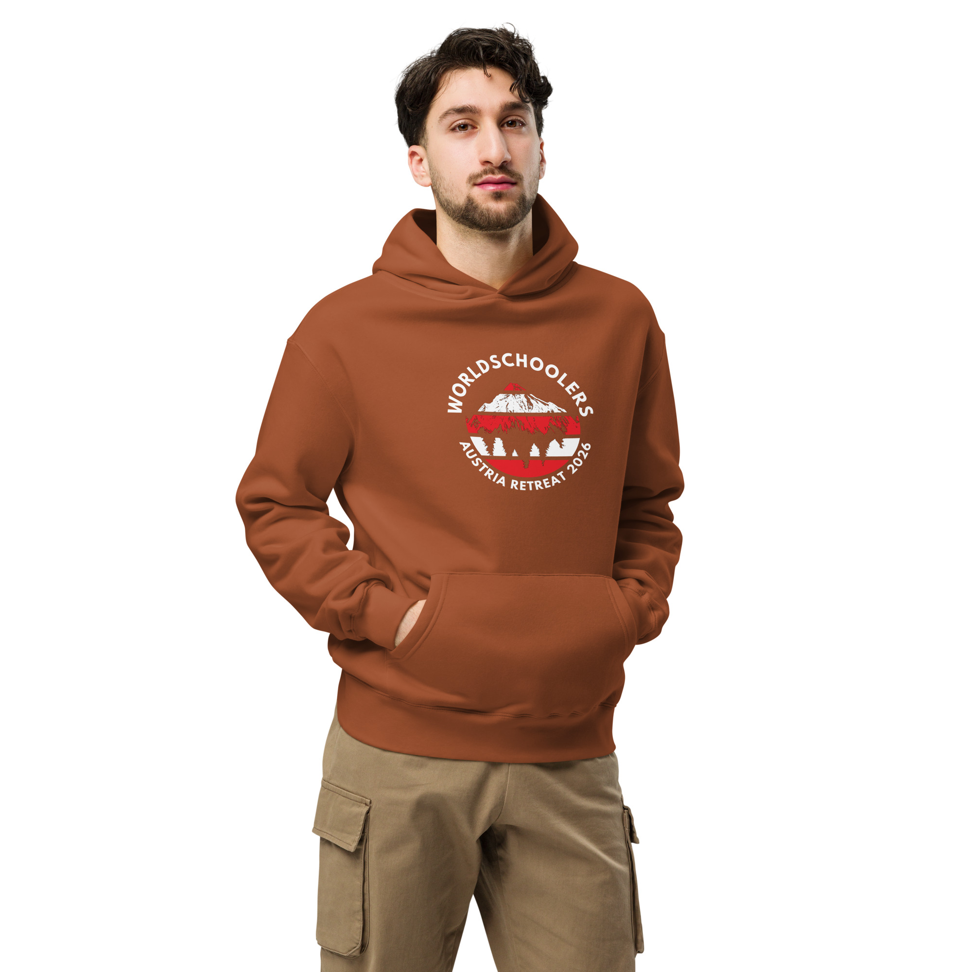 Austria 2026 | Official Red logo | Unisex organic hoodie