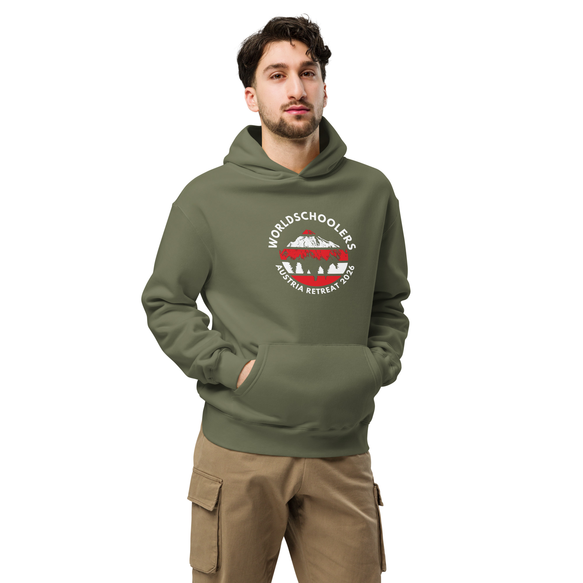 Austria 2026 | Official Red logo | Unisex organic hoodie