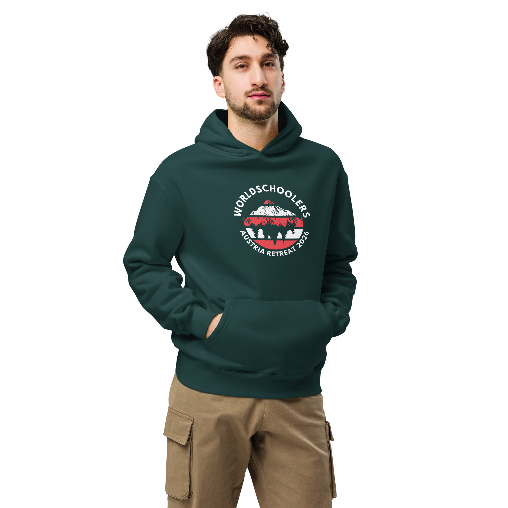 Austria 2026 | Official Red logo | Unisex organic hoodie