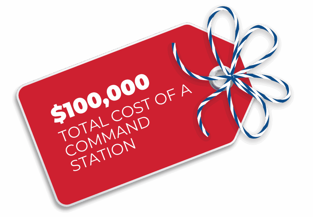 $100,000 total cost of a command station