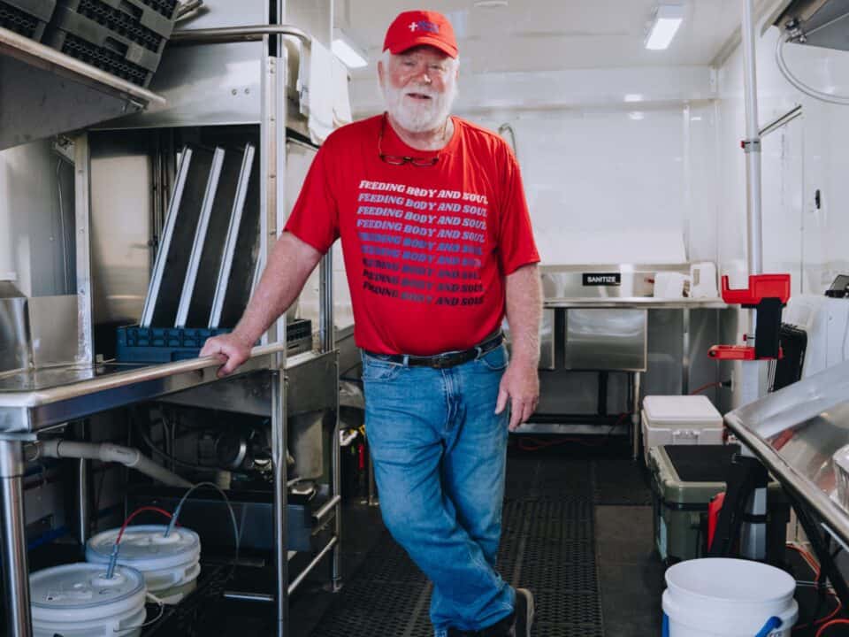 An inside look of Mercy Chefs' Bubble Wagon