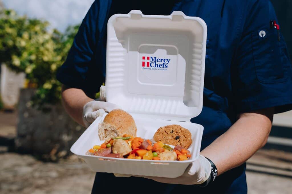 An image of a Mercy Chefs meal in Jamaica