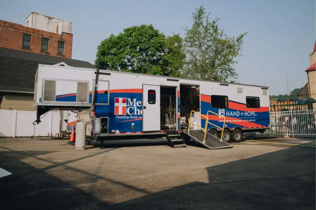 Mercy Chefs' mobile kitchen in West Virginia