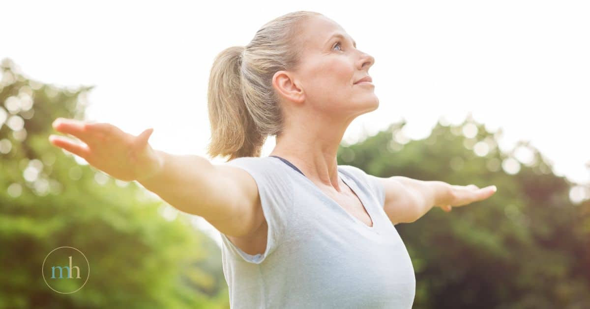 Woman engaging in moderate activities