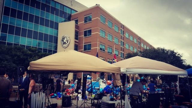 This is what Dallas Police Headquarters looks like right now.