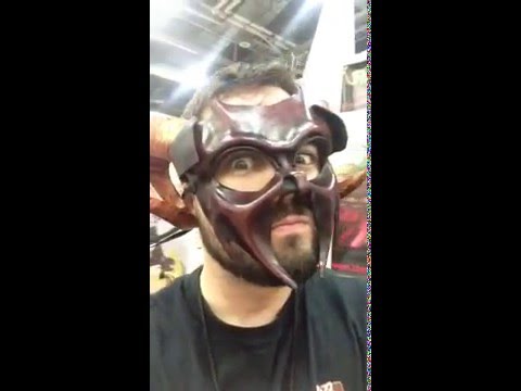 Hand-Made Leather Demon Mask