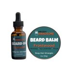frostwood beard oil and balm set