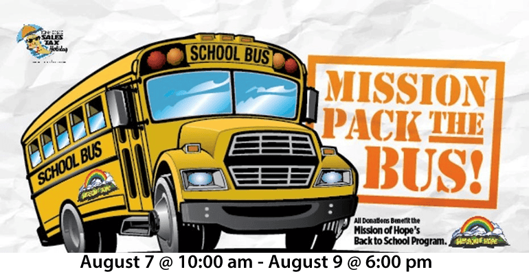 Mission school bus pack the bus.