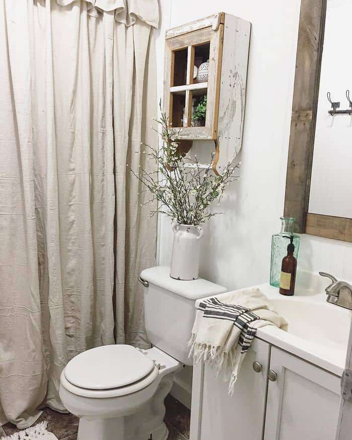 1997 Clayton Double Wide Farmhouse Makeover farmhouse bathroom
