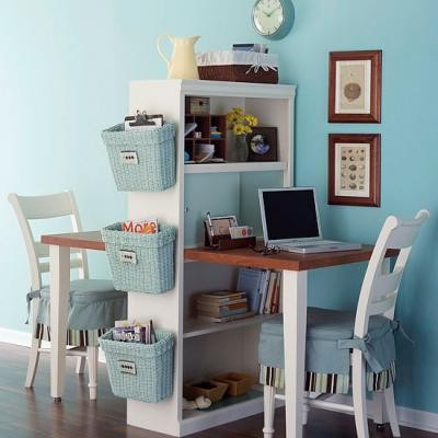 19 Great Home Office Ideas for Small Mobile Homes - double duty desk