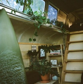 vintage buses-Cosmic Collider Vintage Bus Remodel - Stairs - 2nd Story