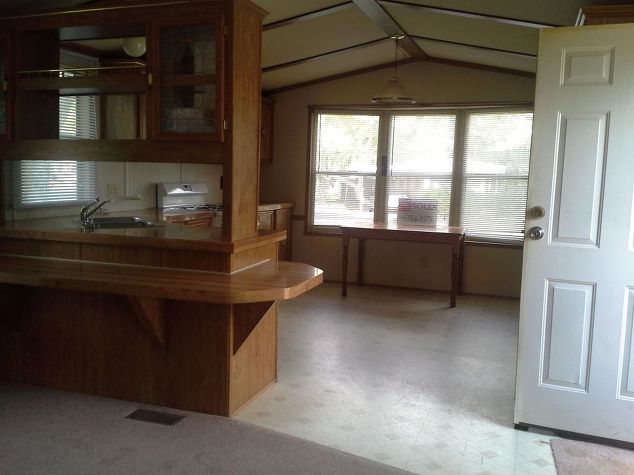 farmhouse kitchen makeover-before-with-built-ins