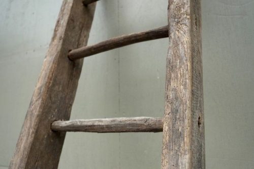 farmhouse kitchen makeover-old-barn-ladder-find