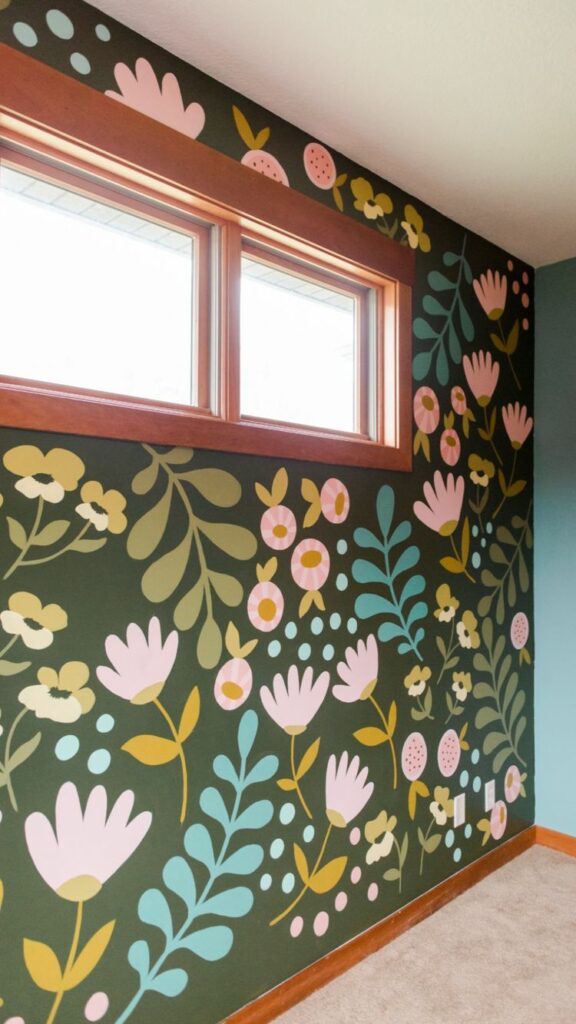 flower mural wall 576x1024